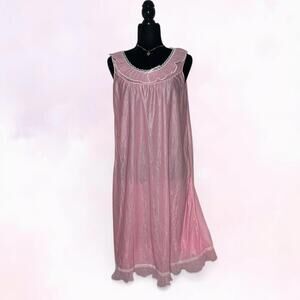 Y2K 2000s Pink Nightgown Vintage Loungewear Coquette